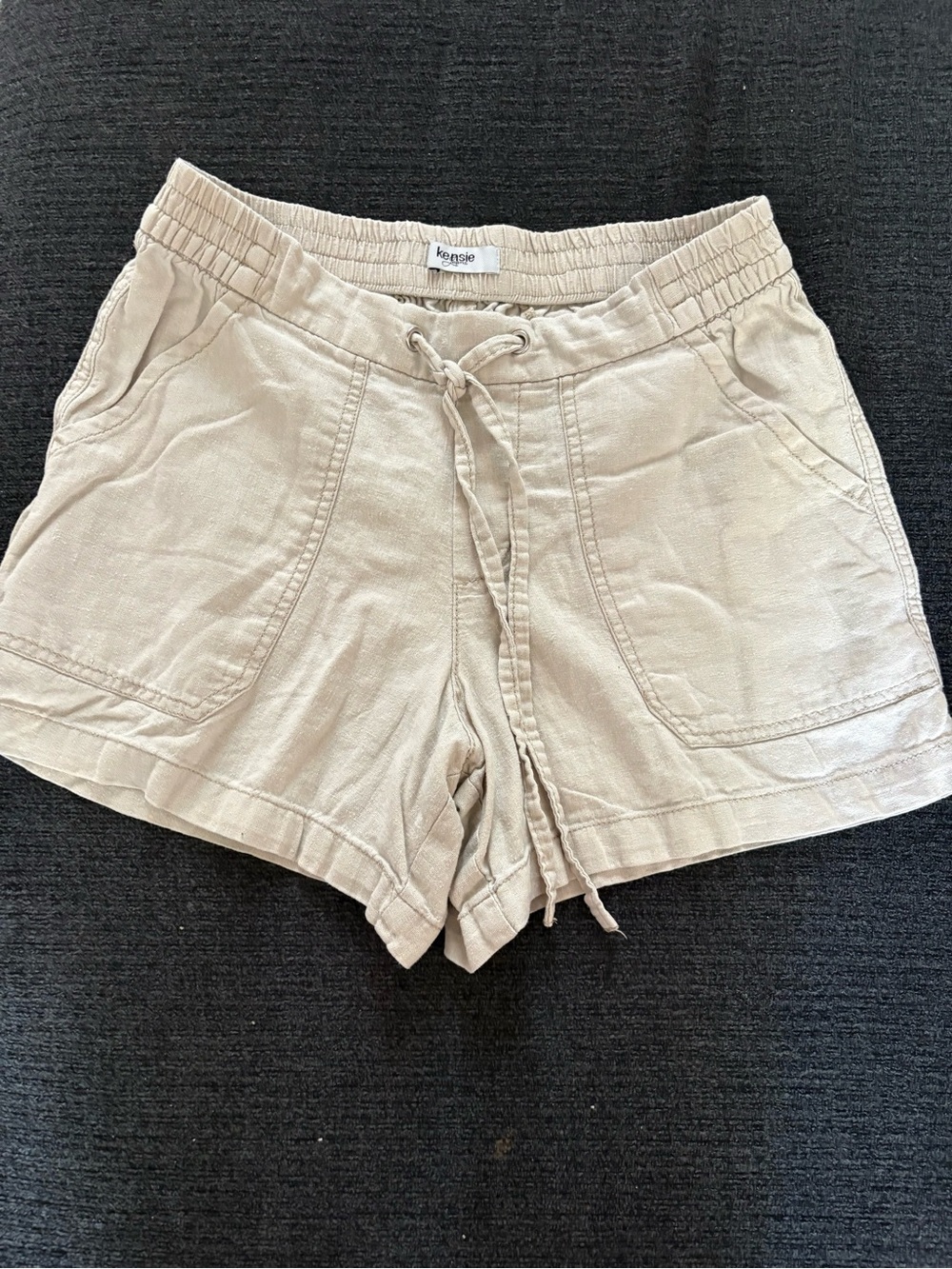 Kensie Neutral Drawstring Casual Women's Shorts